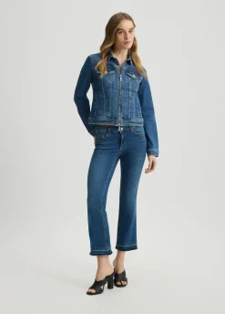 Giacca in denim con zip