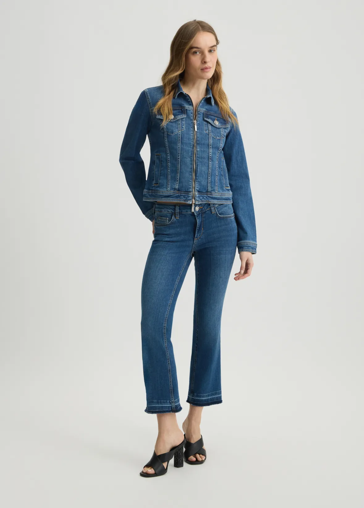 Giacca in denim con zip