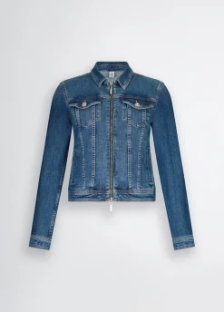 Giacca in denim con zip