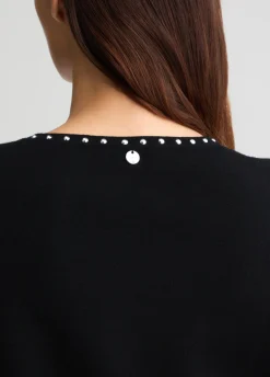 Giacca in maglia con borchie
