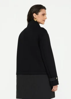 Giacca in scuba e nylon