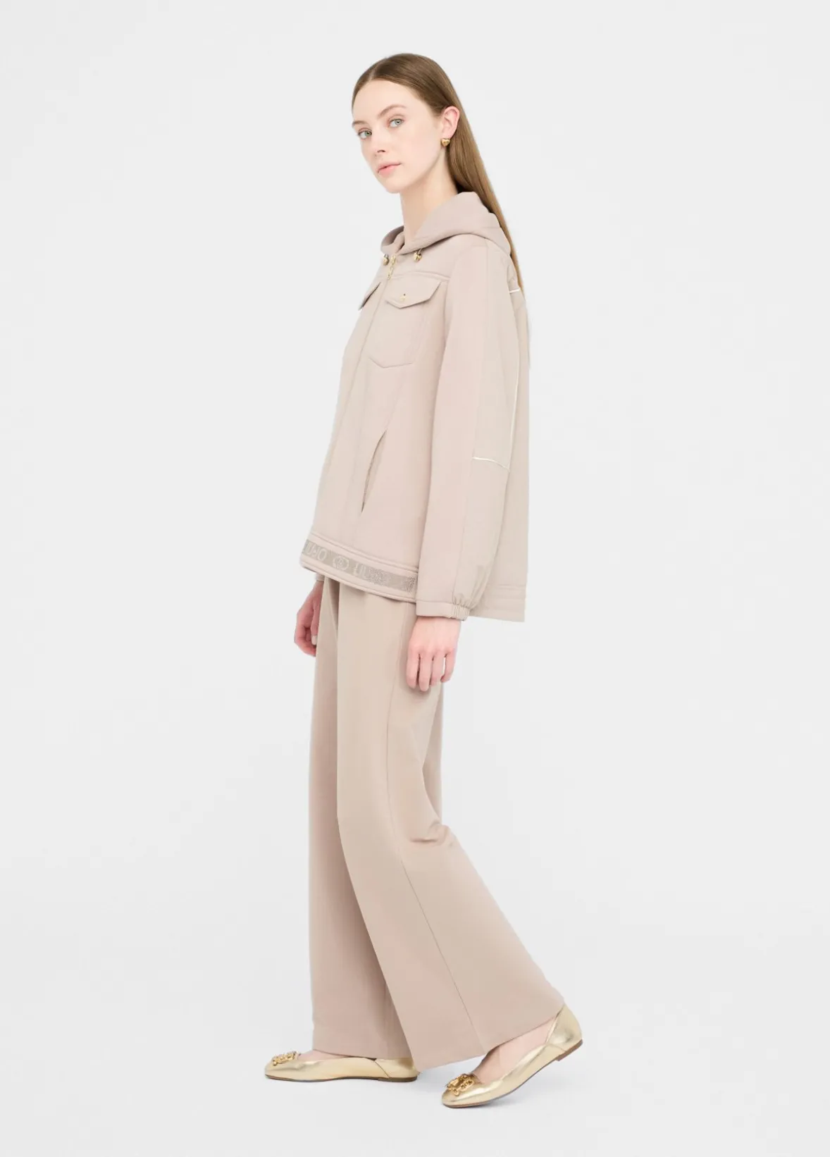 Giacca in scuba e nylon