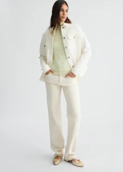 Giacca overshirt con maxi logo