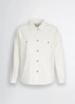 Giacca overshirt con maxi logo