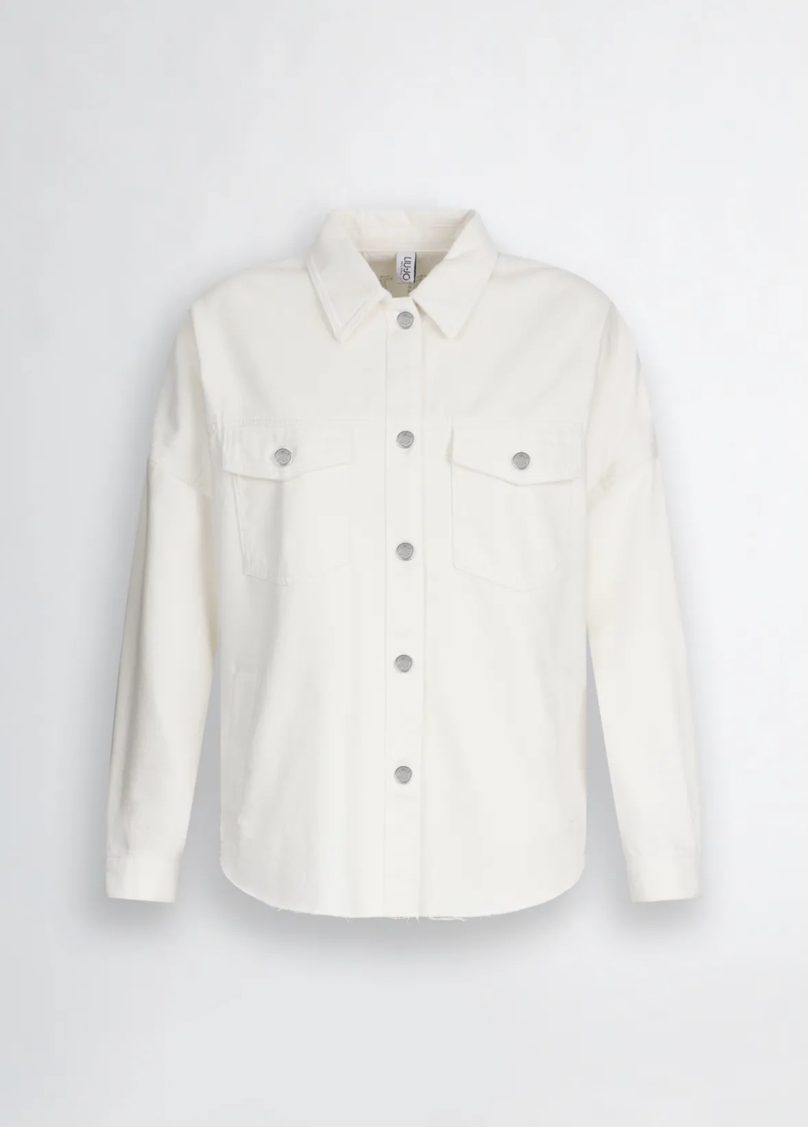 Giacca overshirt con maxi logo