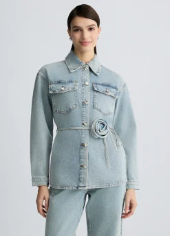 Giacca overshirt in denim