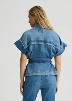 Giacca overshirt in denim
