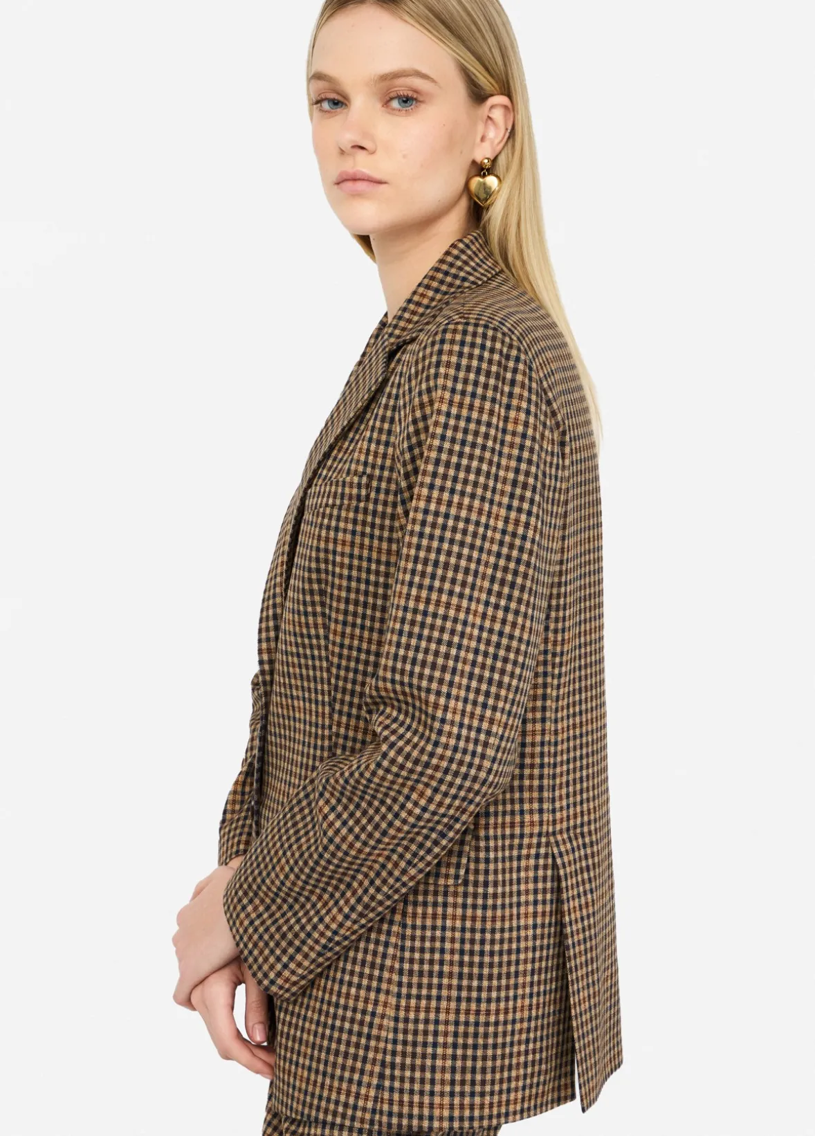 Giacca oversize a quadretti