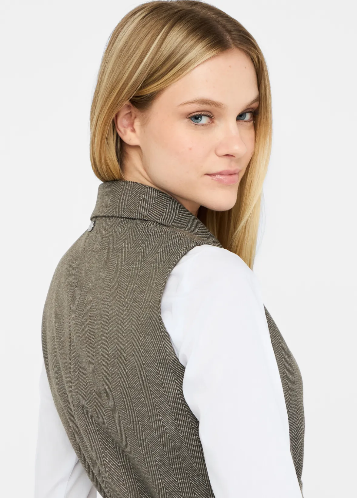 Gilet chevron con cintura