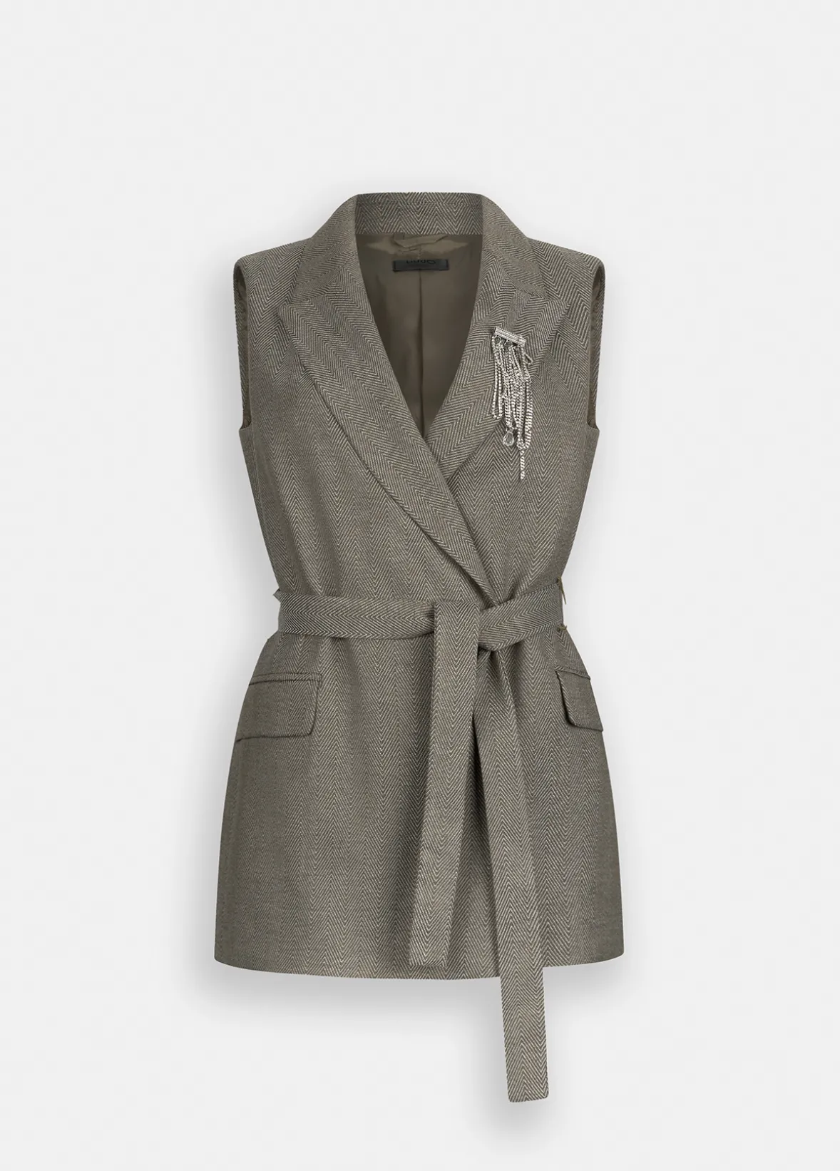 Gilet chevron con cintura