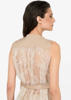 Gilet con dettaglio in pizzo