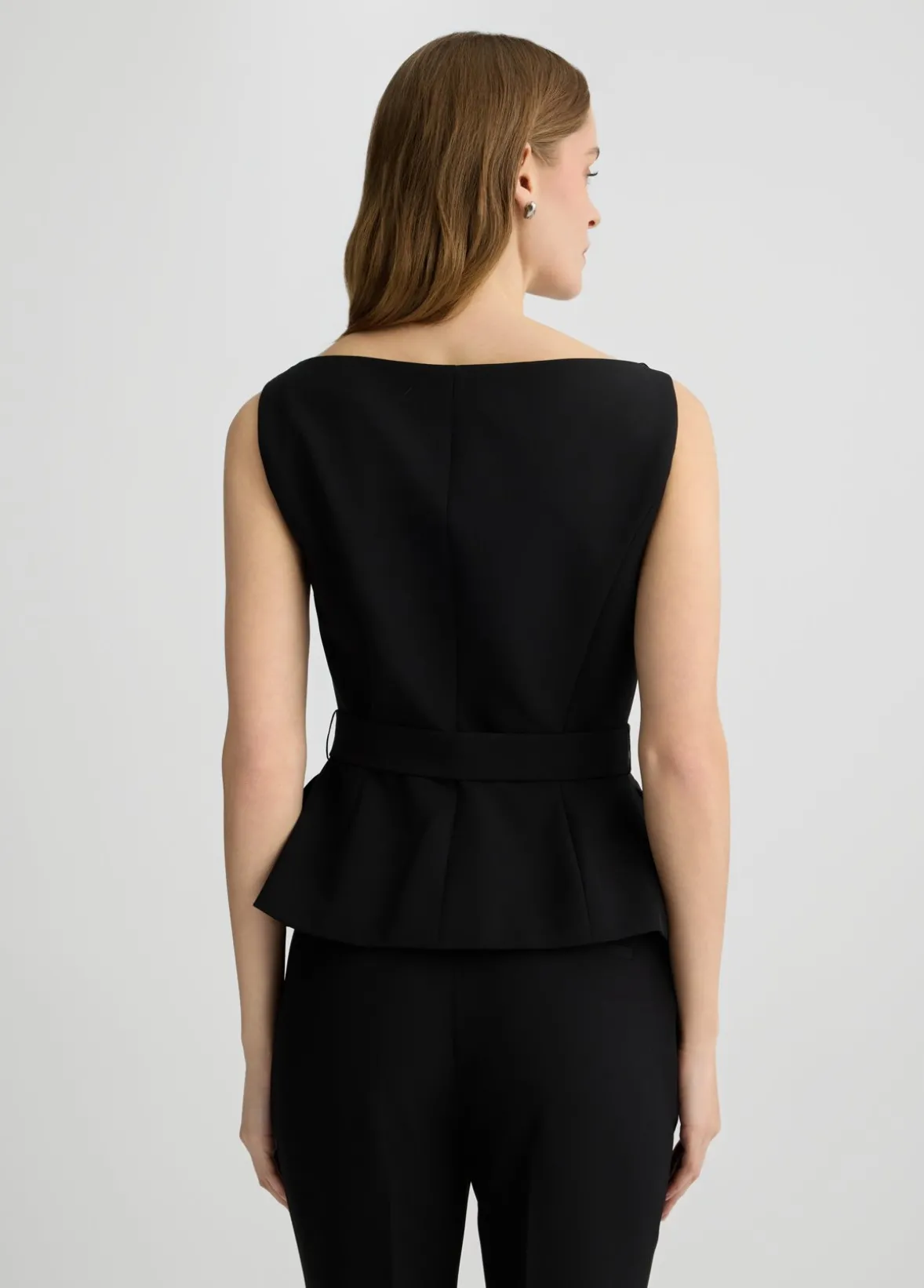 Gilet doppiopetto con cintura