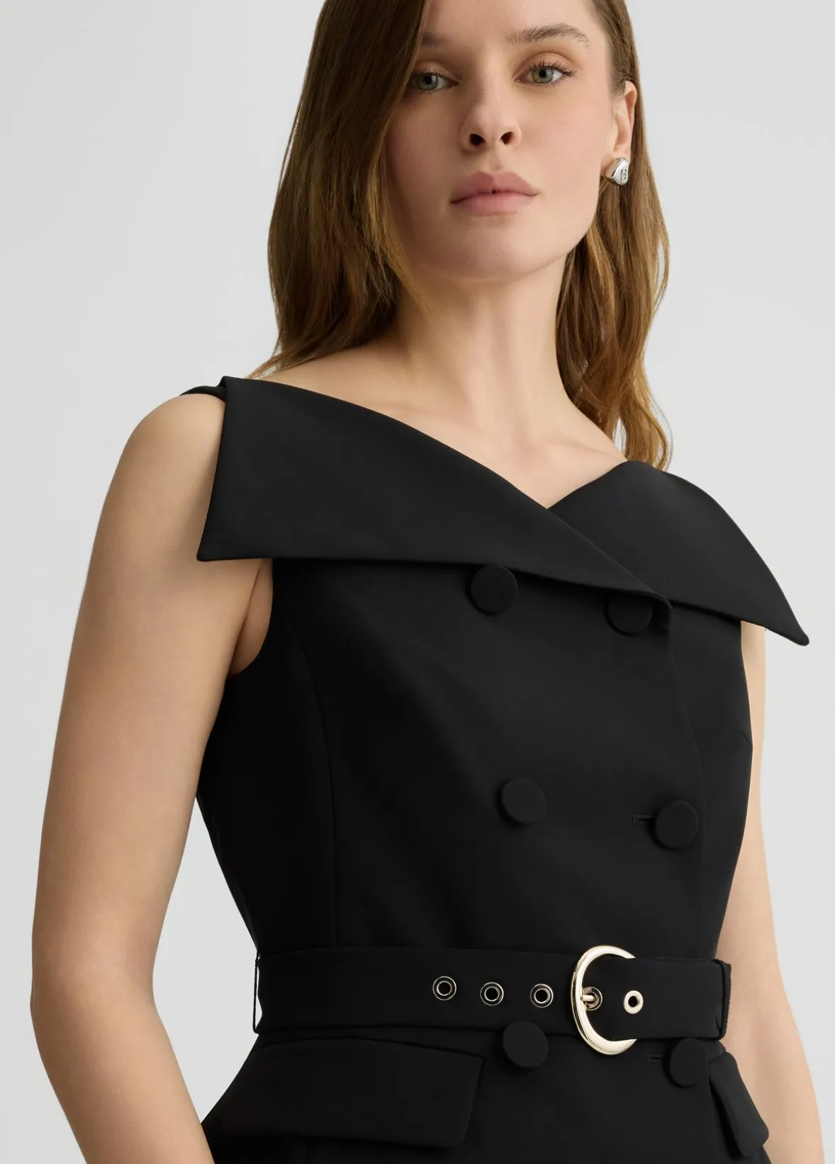 Gilet doppiopetto con cintura
