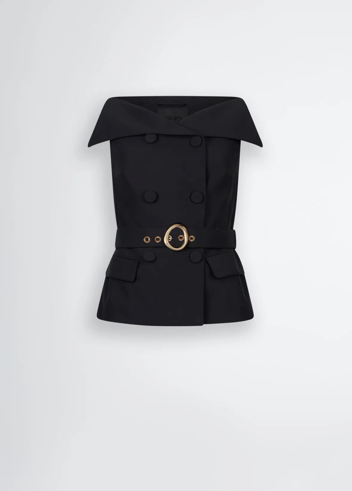 Gilet doppiopetto con cintura