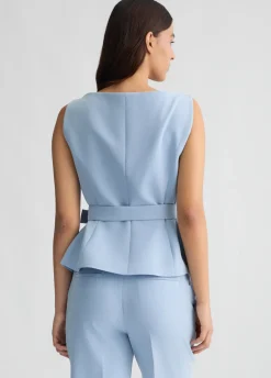 Gilet doppiopetto con cintura