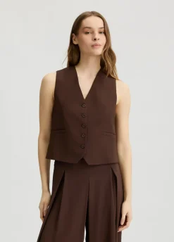 Gilet elegante in twill