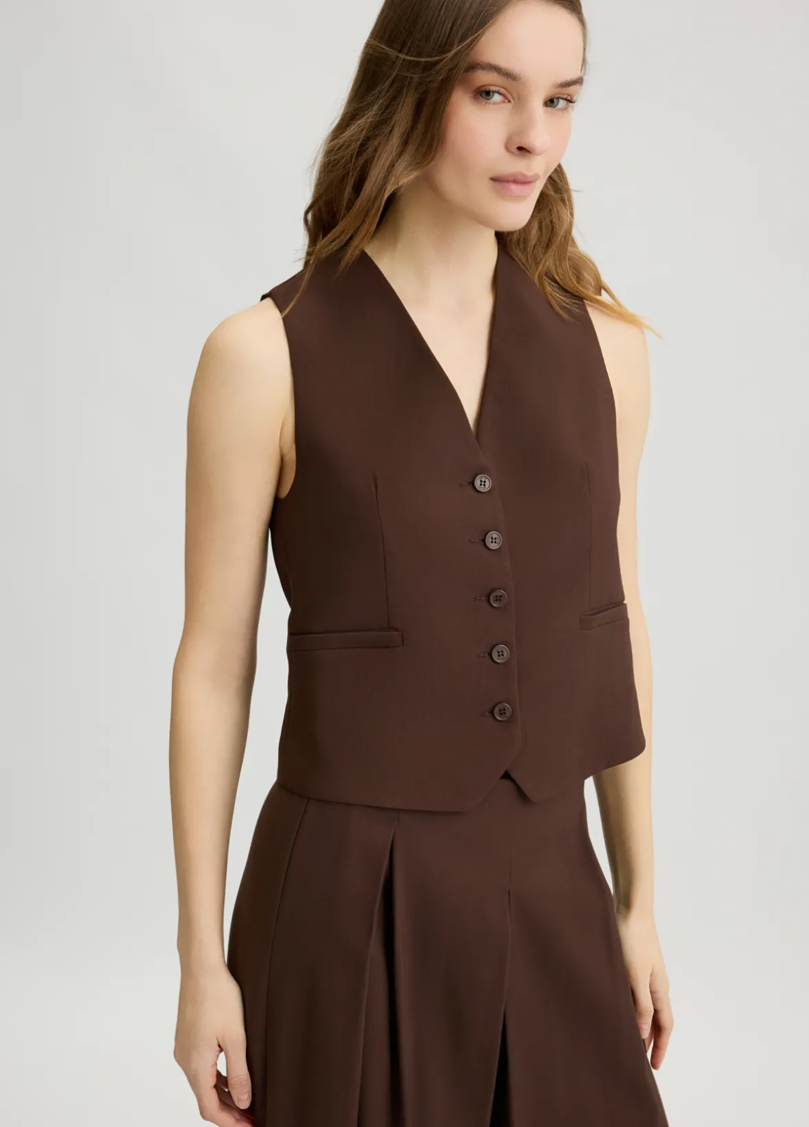 Gilet elegante in twill