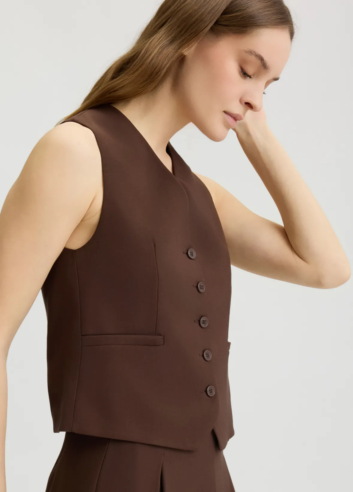Gilet elegante in twill