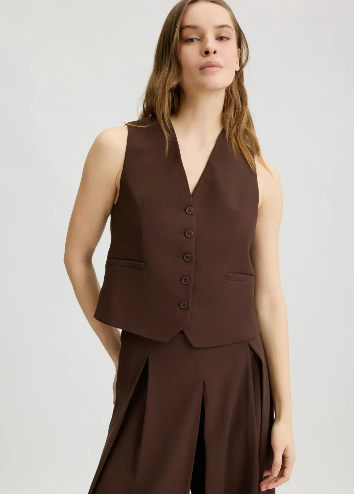Gilet elegante in twill