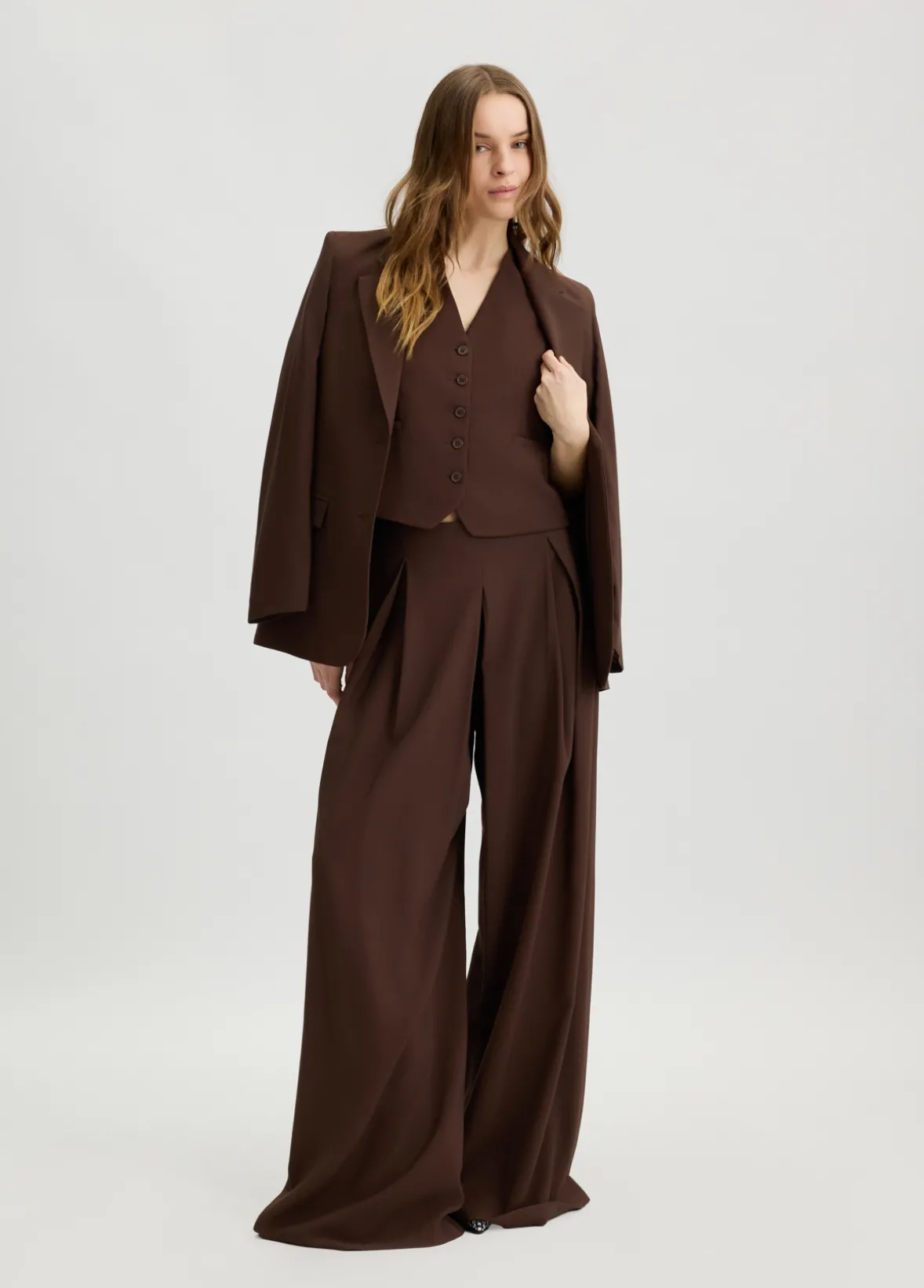 Gilet elegante in twill