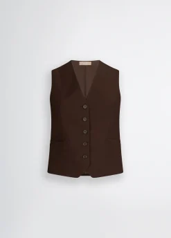 Gilet elegante in twill
