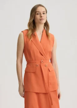Gilet in misto lino