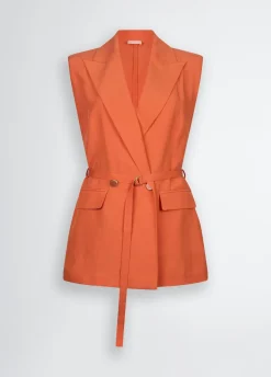 Gilet in misto lino