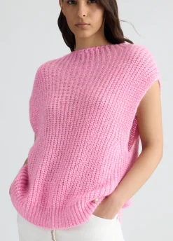 Gilet in mohair con paillettes