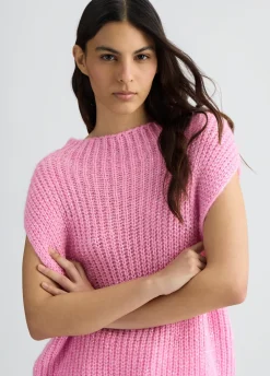 Gilet in mohair con paillettes