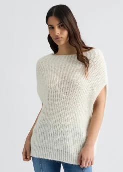 Gilet in mohair con paillettes