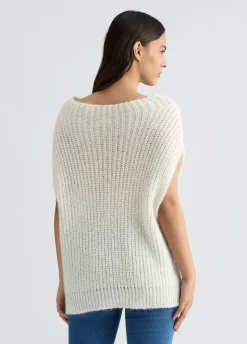 Gilet in mohair con paillettes