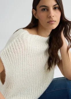Gilet in mohair con paillettes