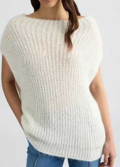 Gilet in mohair con paillettes