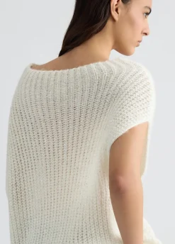 Gilet in mohair con paillettes