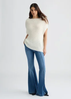 Gilet in mohair con paillettes