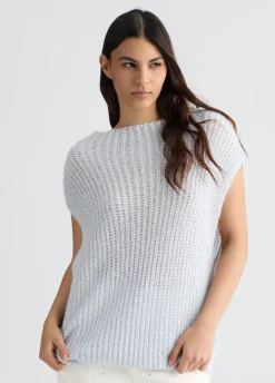 Gilet in mohair con paillettes