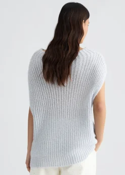 Gilet in mohair con paillettes