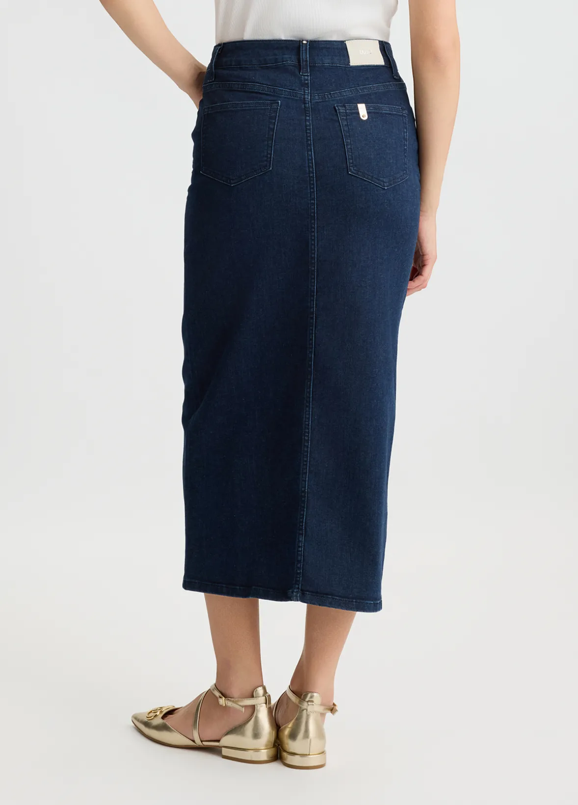 Gonna in denim con bottoni