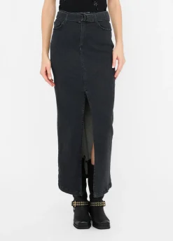 Gonna in denim con cintura