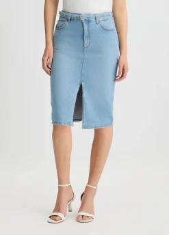 Gonna longuette in denim