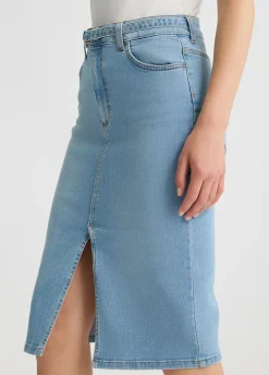 Gonna longuette in denim