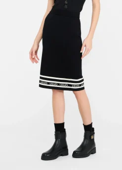 Gonna longuette in maglia
