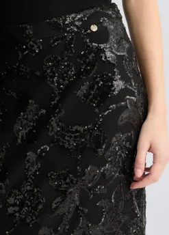 Gonna longuette in tulle ricamato