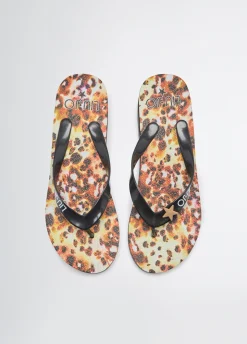 Infradito con stampa animalier