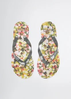 Infradito con stampa floreale