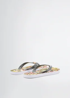 Infradito con stampa floreale