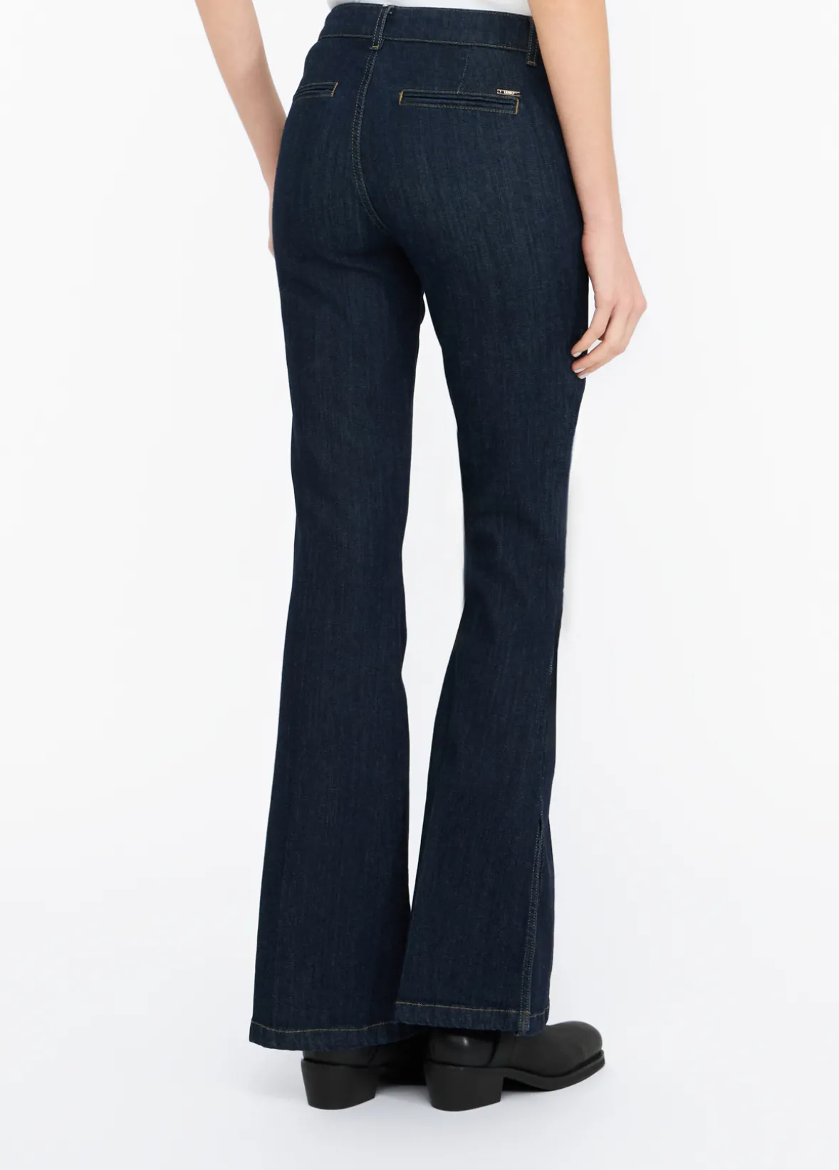 Jeans bootcut a vita alta