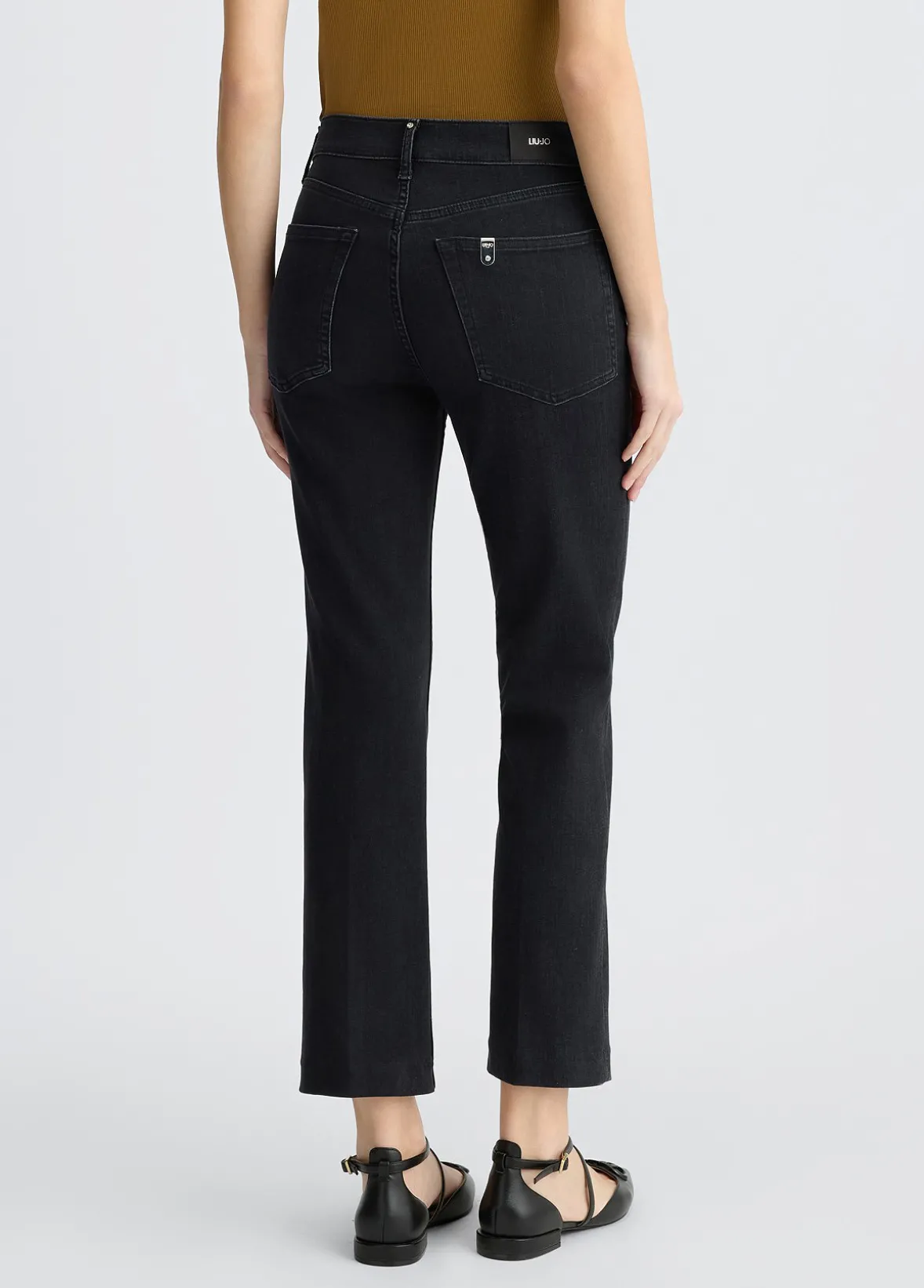 Jeans bootcut a vita alta
