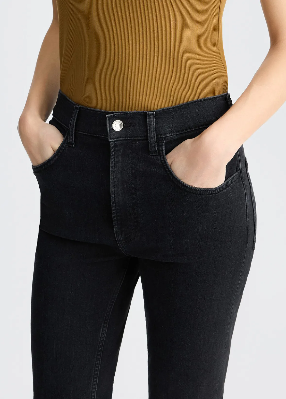 Jeans bootcut a vita alta