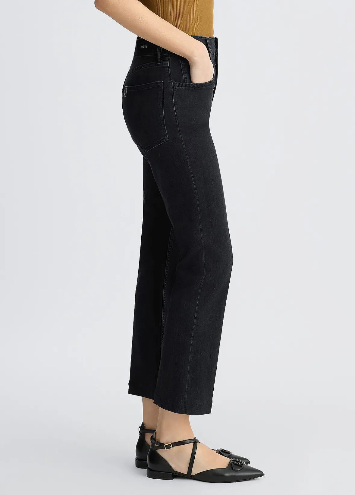 Jeans bootcut a vita alta
